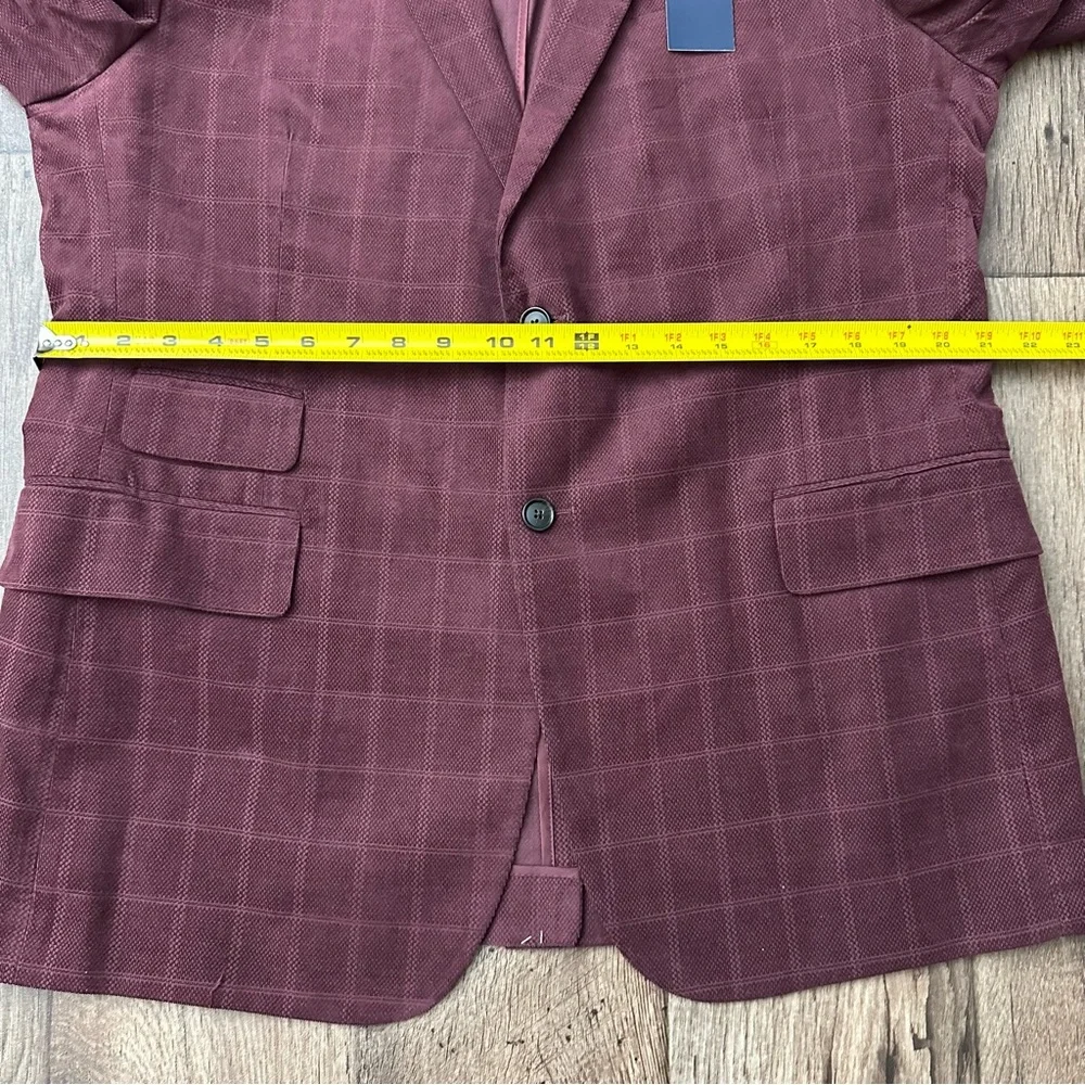Stafford Sport Coat Classic Corduroy Sport Coat Blazer Men’s Sz 44 Reg Burgundy